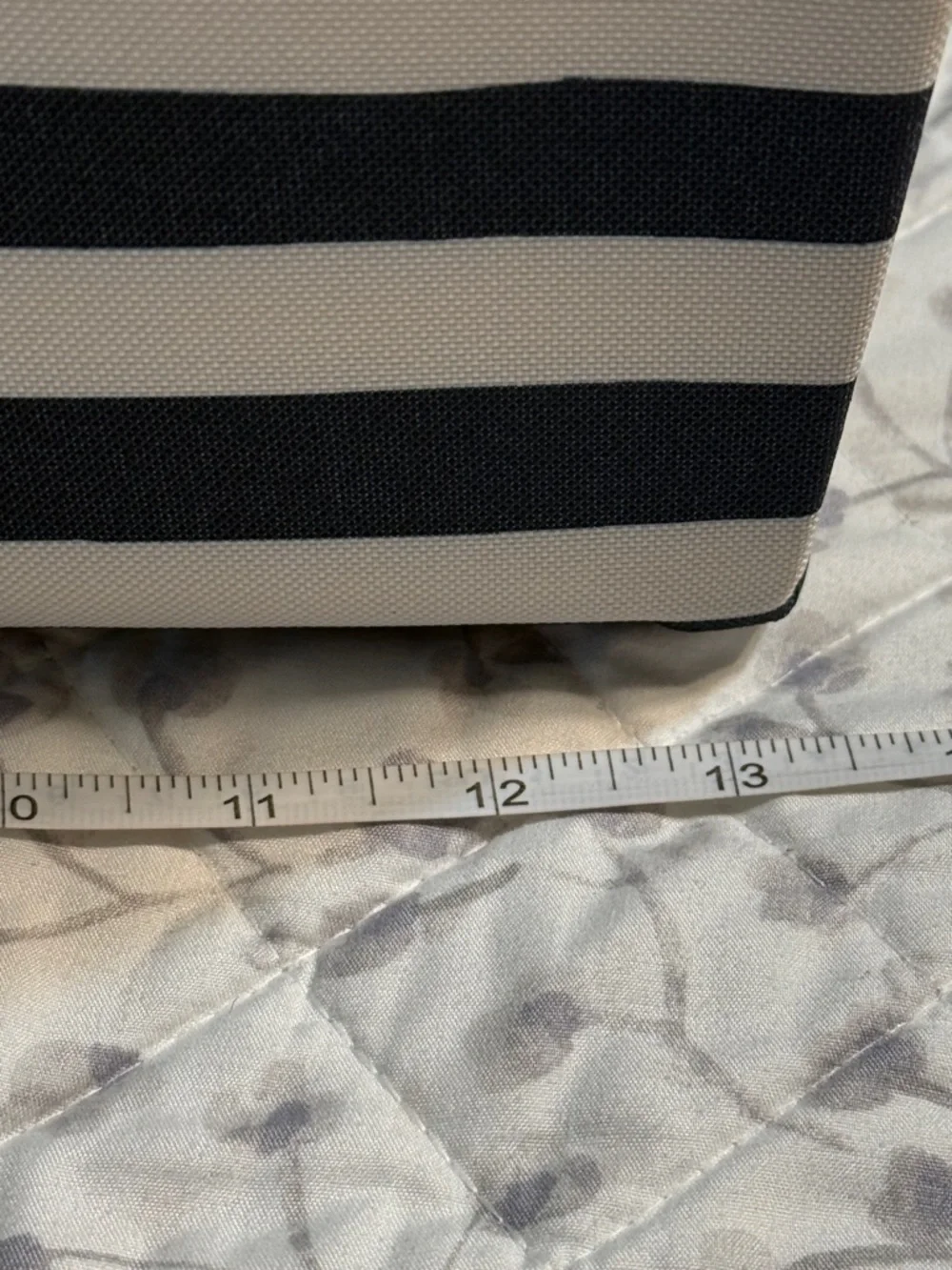 Striped Navy and White thirty one Fabric Storage Bin